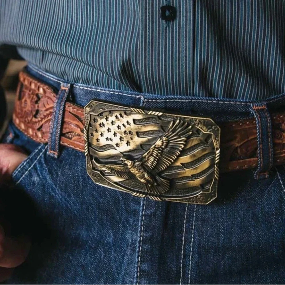 Montana‎ Silversmiths Forever Free Heritage Attitude Belt Buckle NEW